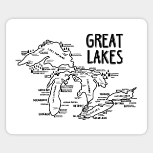 Great Lakes Map Sticker